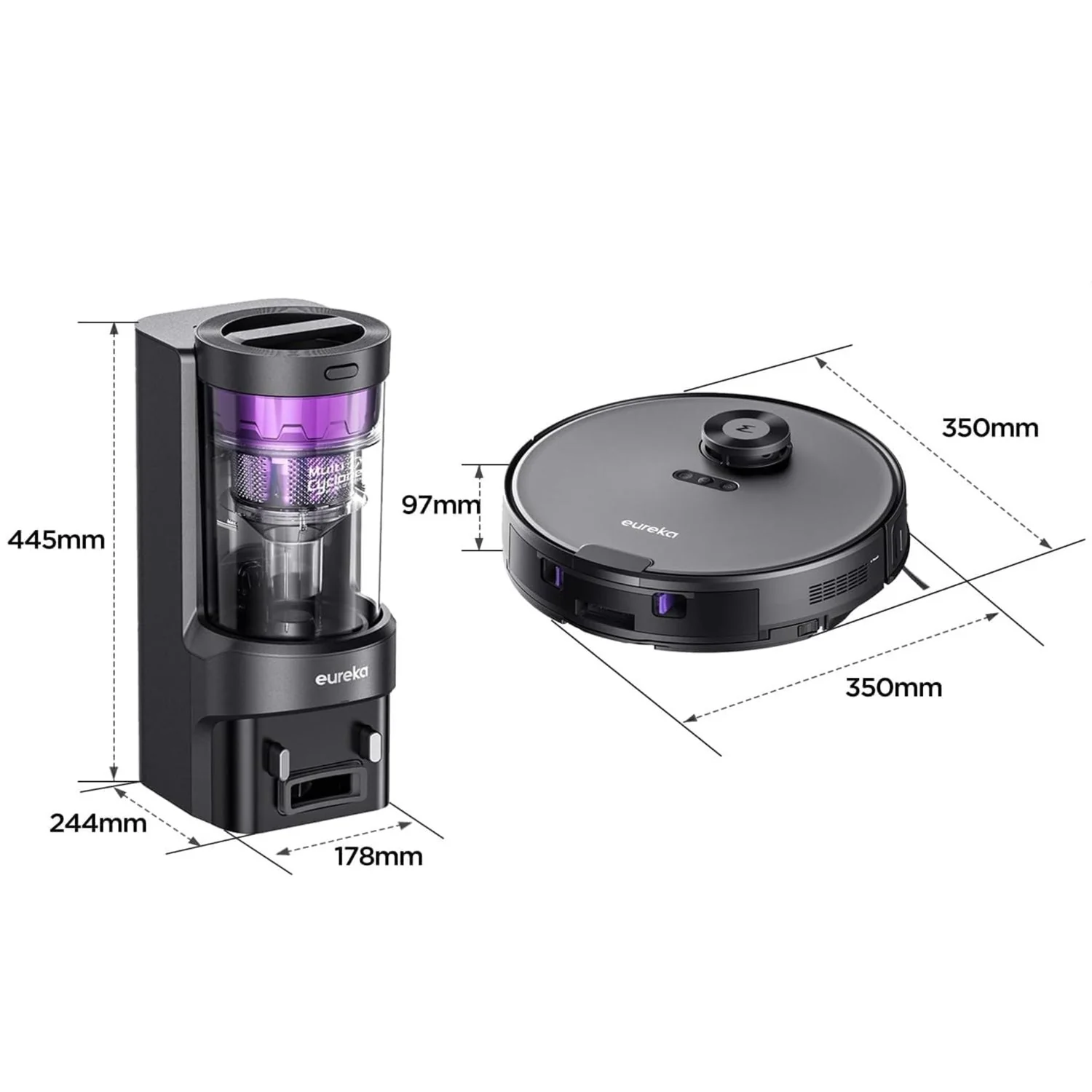 Eureka Robot Vacuum with Bagless Self Emptying Station, Robotic Vacuum Cleaner - Image 2