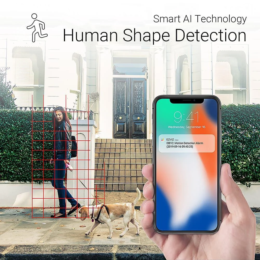 EZVIZ DB1C 1080p Smart Doorbell Wi-Fi Connected (Wired Version) - Open Box - Image 4