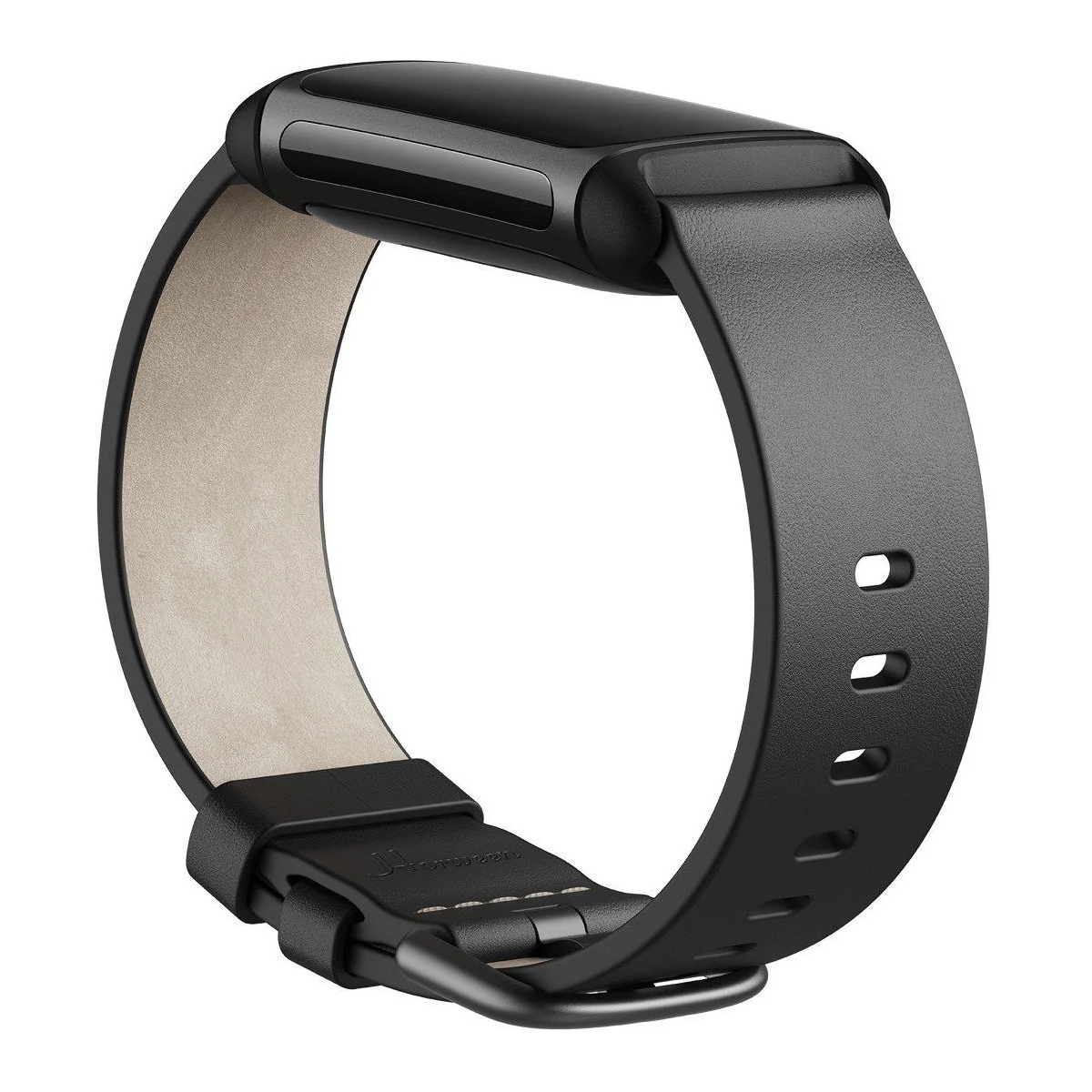 Fitbit Charge 5 & 6 Premium Leather Bands, Black - Image 2