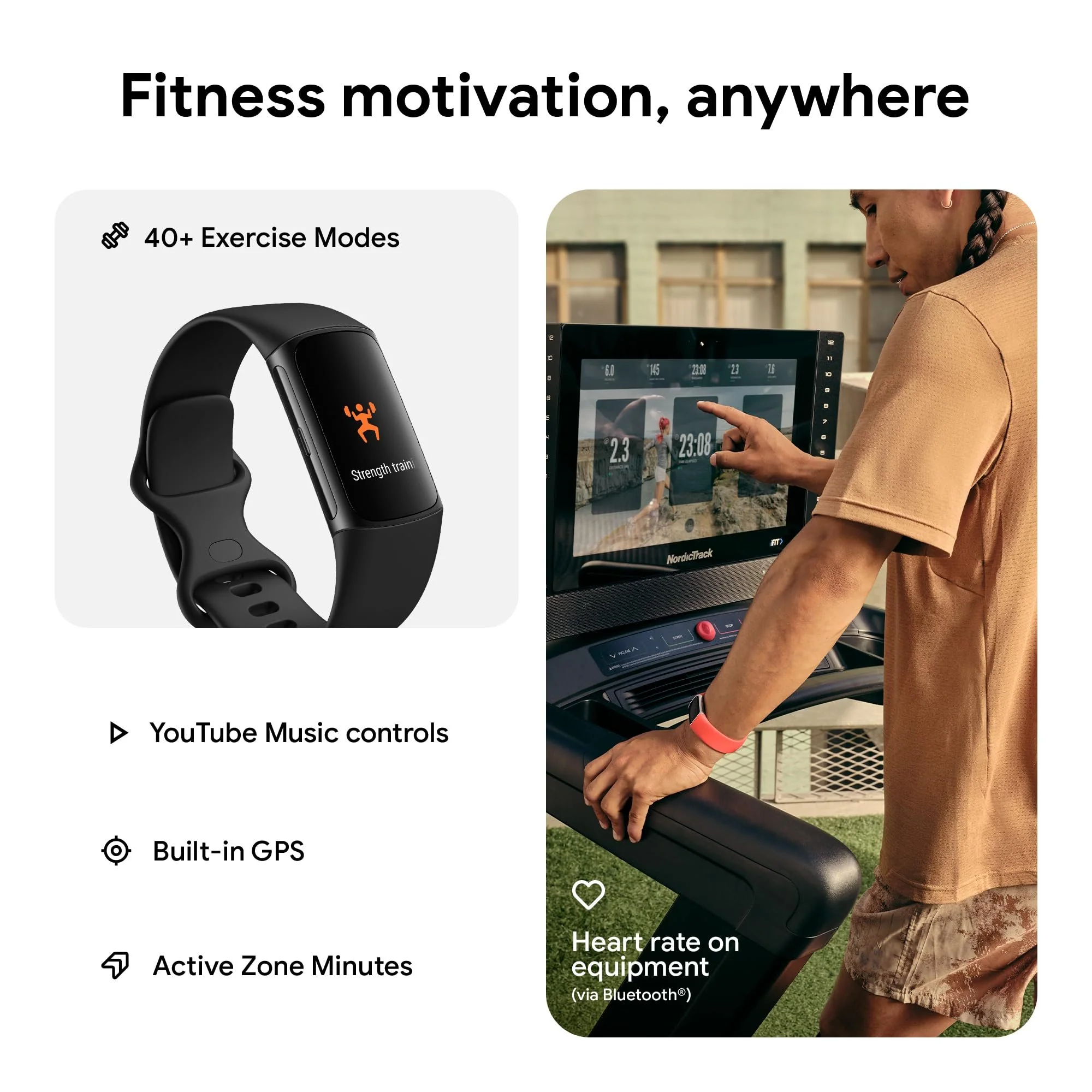 Fitbit Charge 6 Advanced Fitness & Health Tracker, Obsidian / Black Aluminum - Image 4