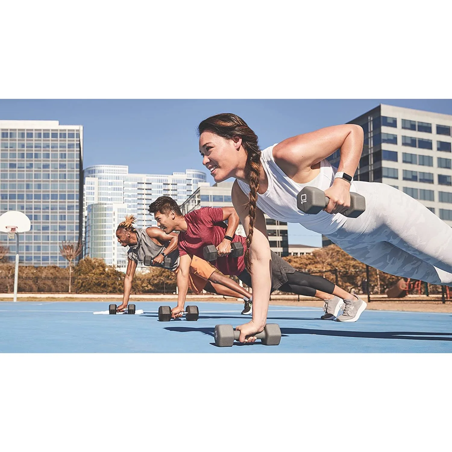 Fitbit Charge 6 & Charge 5 Sport Bands, Frost White, Large - Image 5