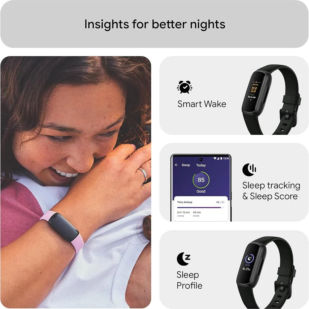 Fitbit Inspire 3 Health and Fitness Tracker, Midnight Zen / Black - Image 4