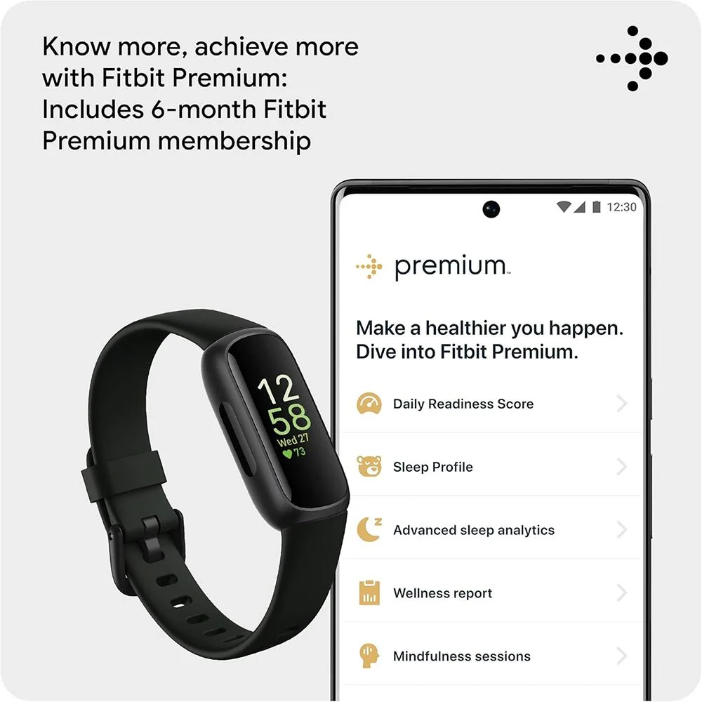 Fitbit Inspire 3 Health and Fitness Tracker, Midnight Zen/Black w/ 2 YR Warranty Bundle - Image 7