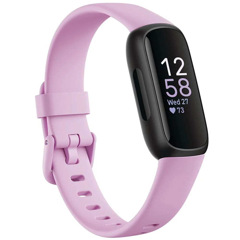 Fitbit Inspire 3 Health & Fitness Tracker, Lilac Bliss/Black w/ 2 YR Warranty Bundle - Image 2