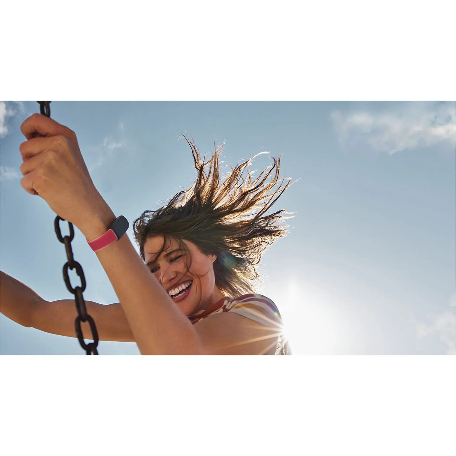 Fitbit Inspire 3 Translucent Band, Chili Pepper, Small - Image 4