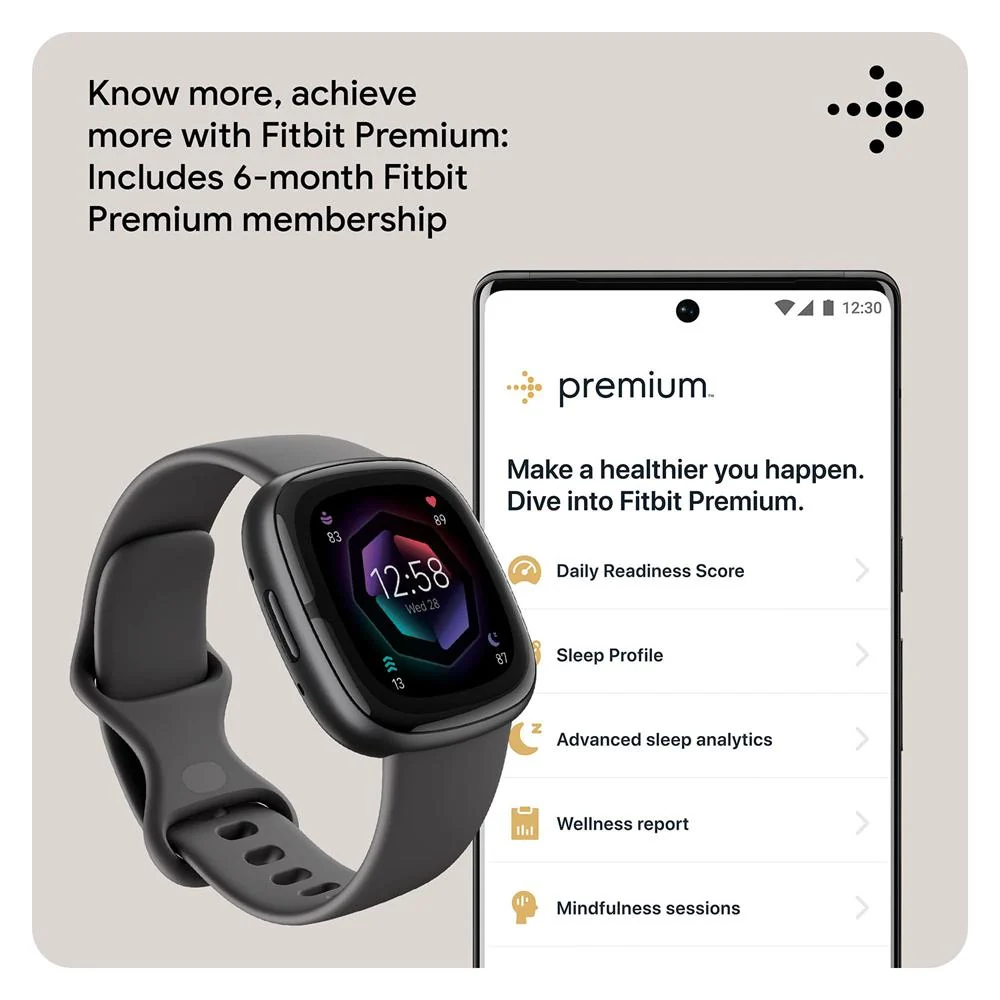 Fitbit Sense 2 Advanced Health & Fitness Smartwatch, Sleep Tools w/2 YR Warranty Bundle - Image 7