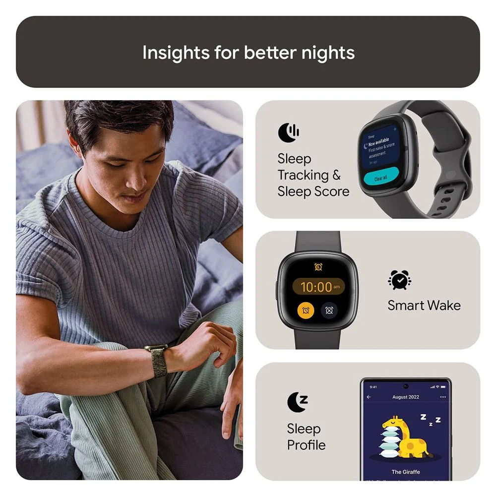 Fitbit Sense 2 Advanced Health & Fitness Smartwatch, Sleep Tools w/ Fitness Bundle - Image 5