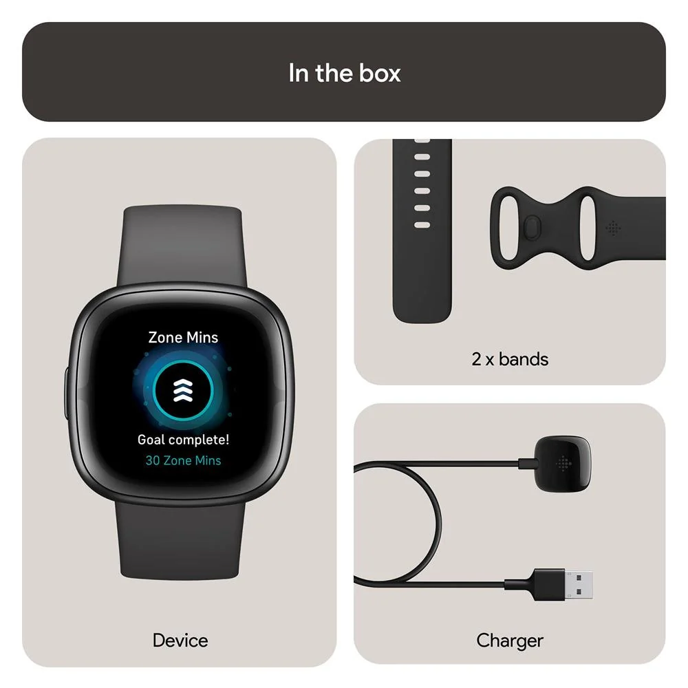 Fitbit Sense 2 Advanced Health & Fitness Smartwatch, Sleep Tools w/ Fitness Bundle - Image 9