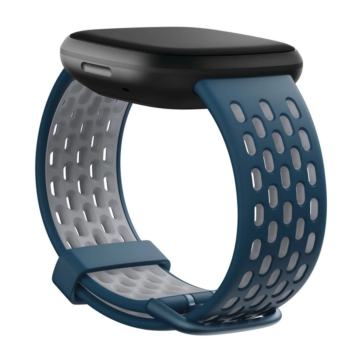 Fitbit Sense/Versa 3 Watch Sport Accessory Band, Sapphire/Grey, Large - Image 2