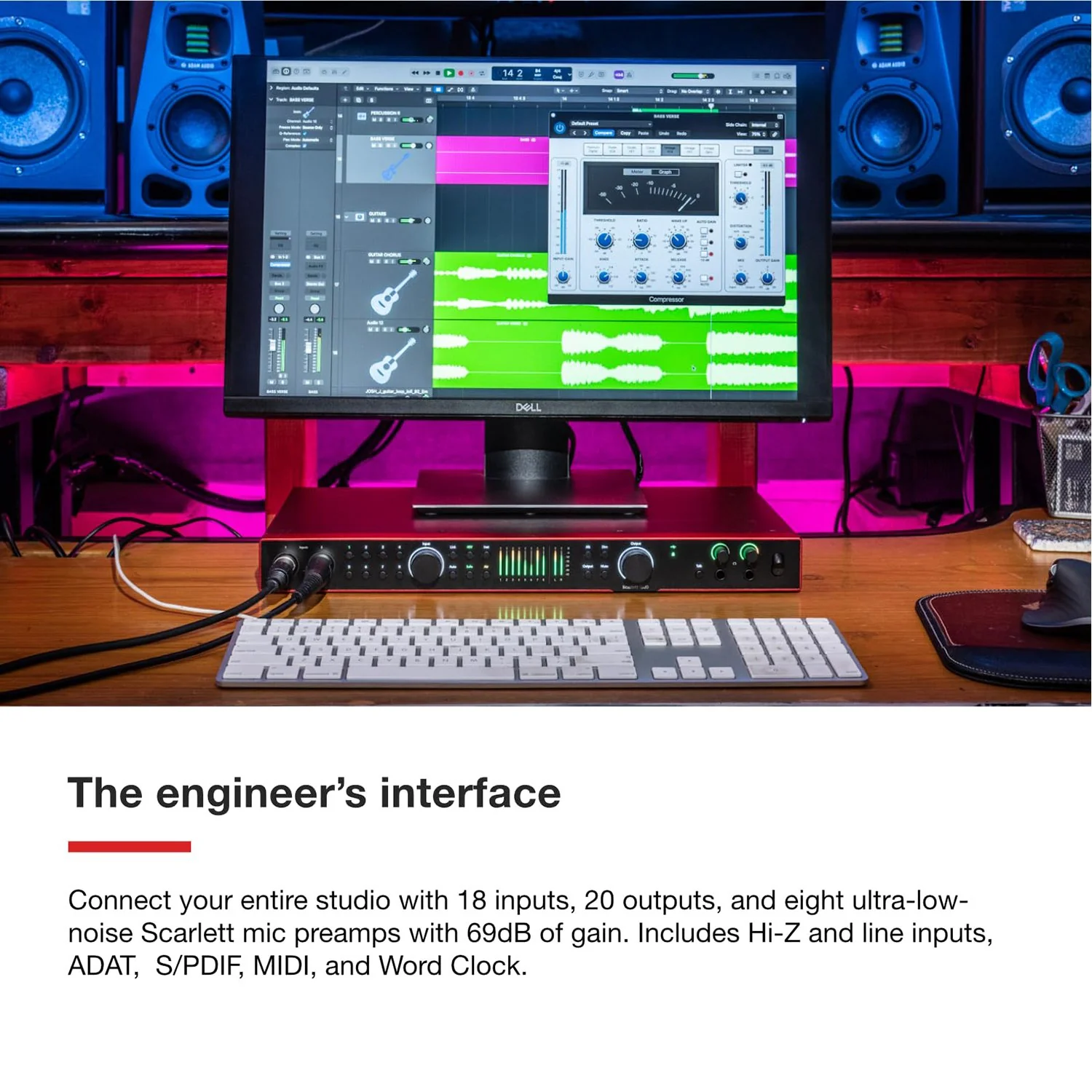 Focusrite Scarlett 18i20 4th Gen USB-C Audio Interface w/122dB & Dual Air Modes - Image 2
