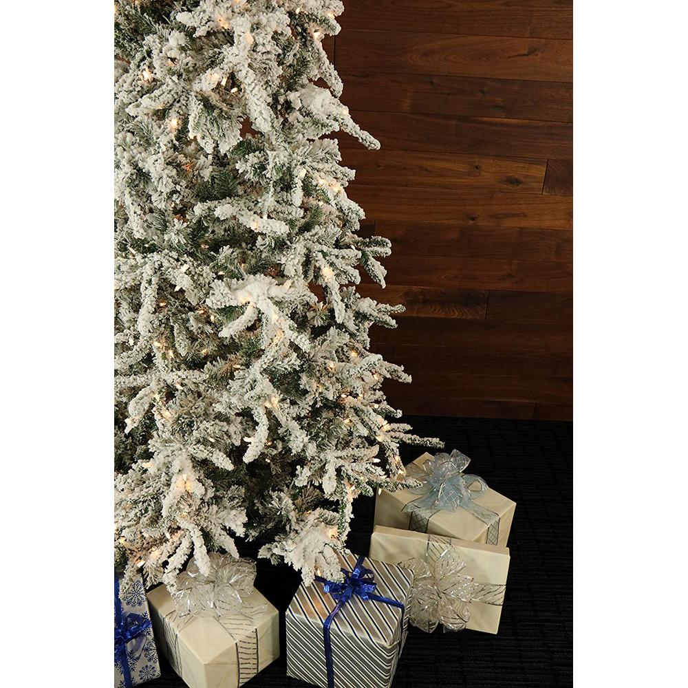 Fraser Hill Farm 7.5 Ft. Flocked Mountain Pine w/ Smart String Lighting Open Box - Image 8