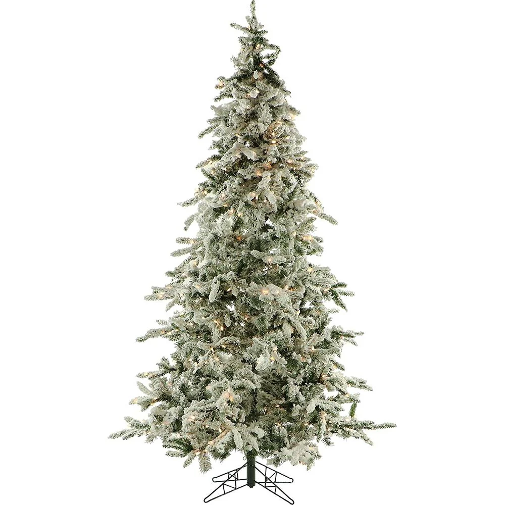 Fraser Hill Farm 9 Ft. Flocked Mountain Pine with Smart String Lighting - FFMP090-3SN - Open Box - Image 5