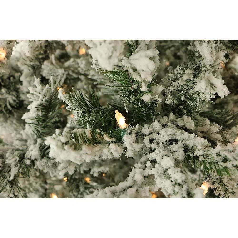 Fraser Hill Farm 9 Ft. Flocked Mountain Pine with Smart String Lighting - FFMP090-3SN - Open Box - Image 7