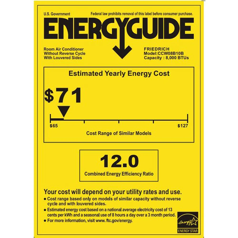 Friedrich 8,000 BTU 115V Smart Wi-Fi Room Air Conditioner with 3 Year Warranty - Image 14