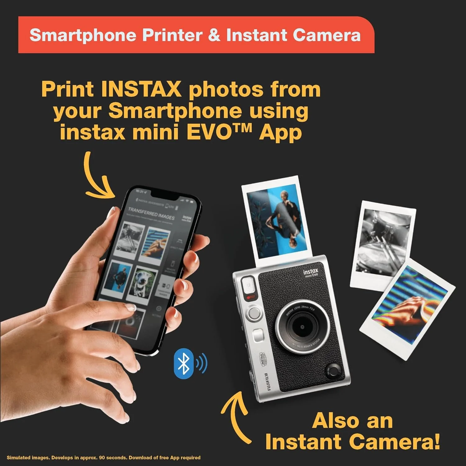 Fujifilm INSTAX MINI EVO Hybrid Instant Camera (Black) - Image 4
