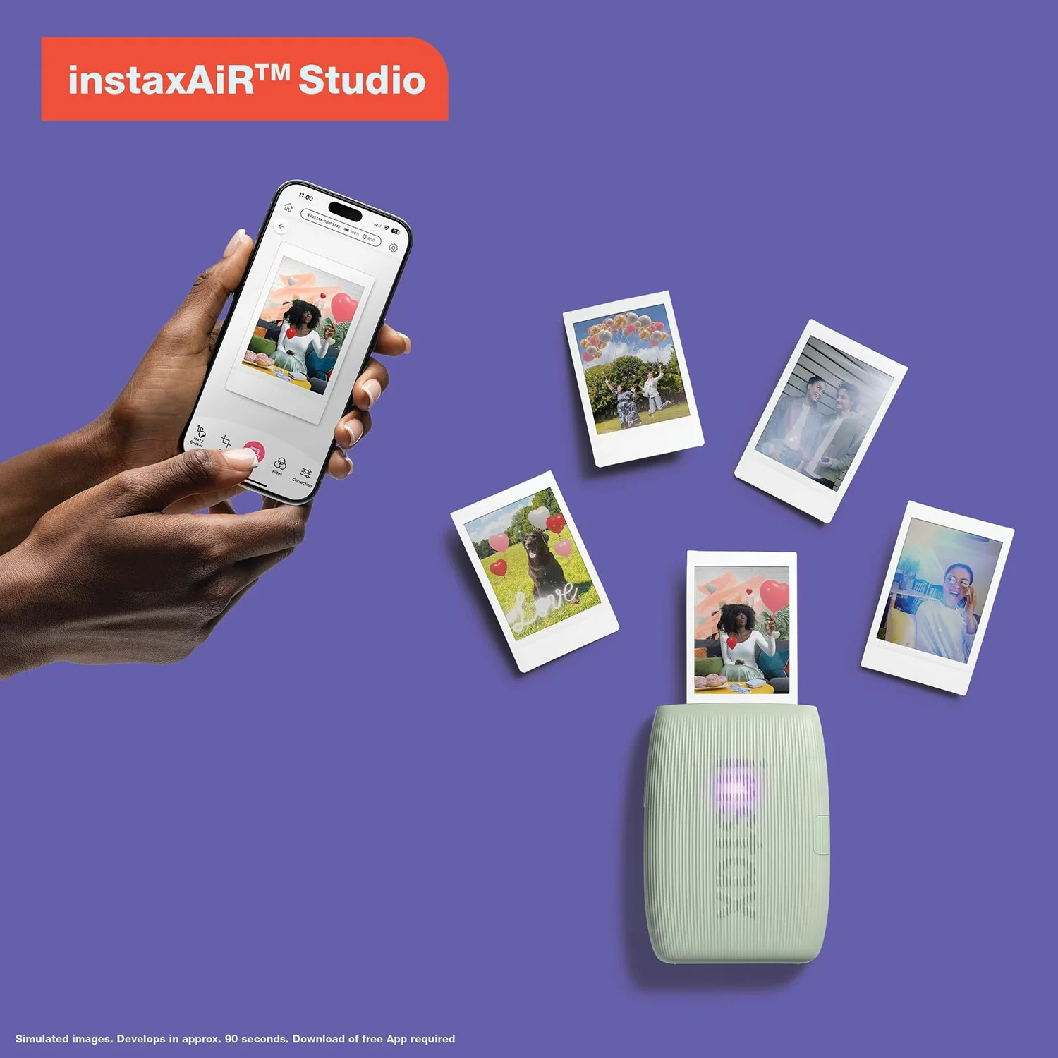 Fujifilm Instax Mini Link 3 Smartphone Printer, Clay White - (16832194) - Image 4