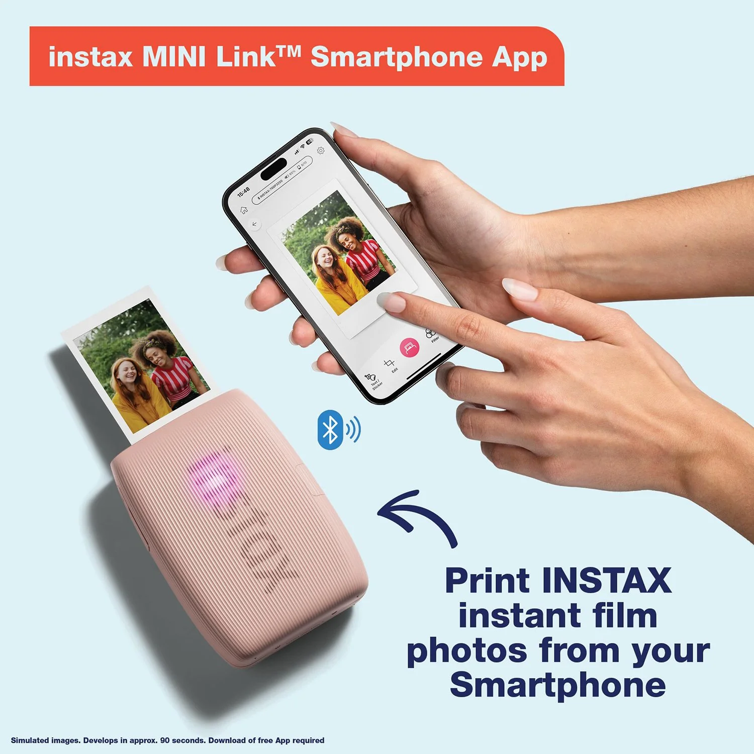 Fujifilm Instax Mini Link 3 Smartphone Printer, Sage Green - (16832235) - Image 2