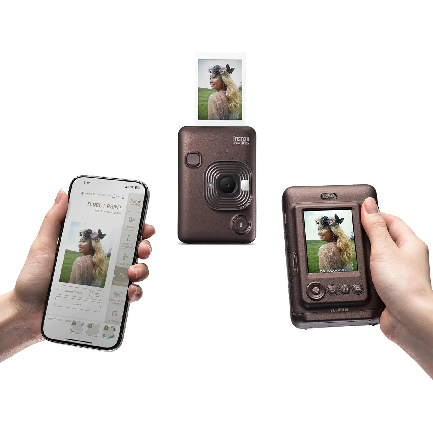 Fujifilm instax mini LiPlay Hybrid Instant Camera and Smartphone Printer, Deep Bronze - Image 8