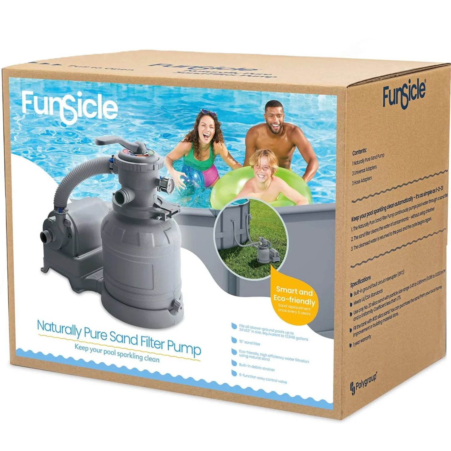 Funsicle 10 Inch Sand Filter Pump for Above Ground Pools - Image 5