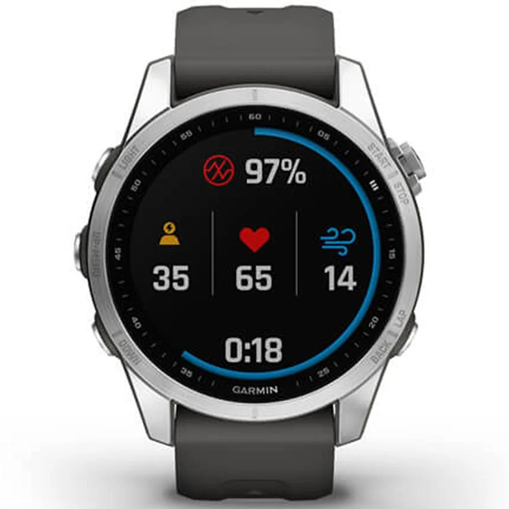 Garmin 010-02539-00 Fenix 7S Smartwatch, Silver w/ Accessories Bundle - Image 5