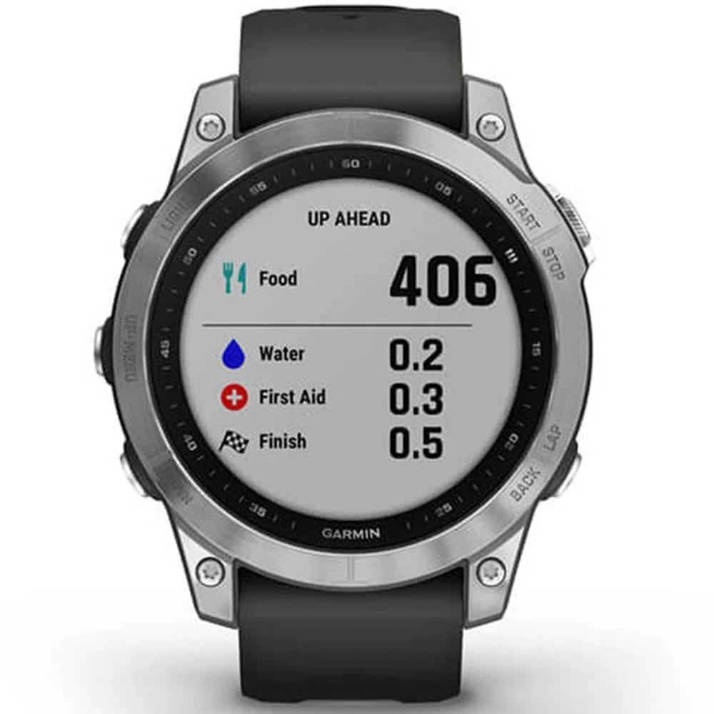 Garmin 010-02540-00 Fenix 7 Smartwatch, Silver with Graphite Band w/ Accessories Bundle - Image 7