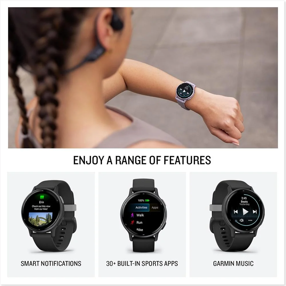 Garmin 010-02862-10 Vivoactive 5 Fitness Smartwatch, Black w/ Warranty Bundle - Image 8