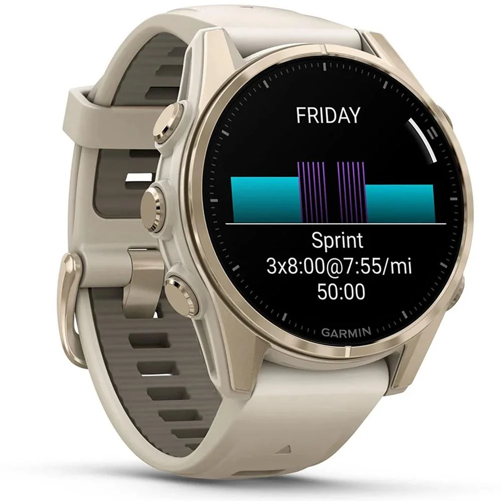 Garmin 010-02903-10 Fenix 8 43 mm, AMOLED, Sapphire, Soft Gold + Warranty Bundle - Image 3