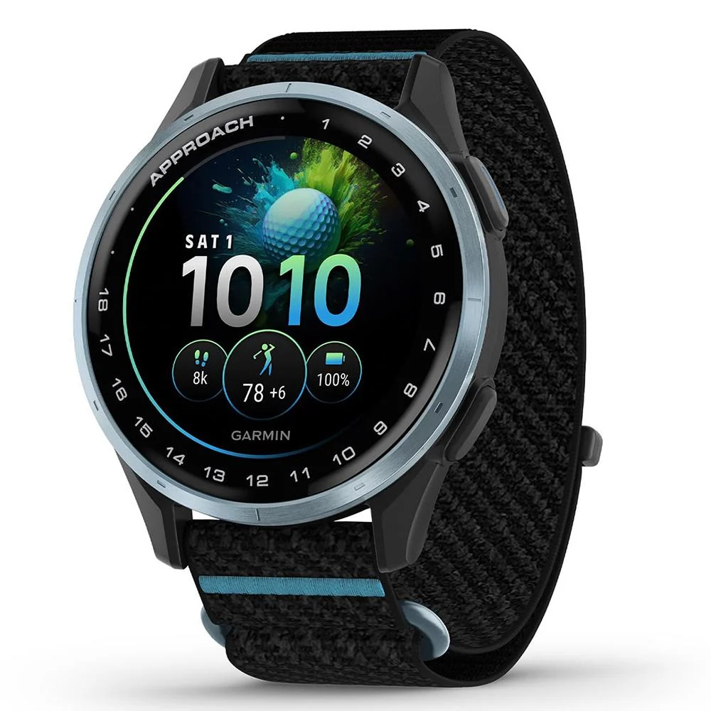 Garmin Approach J1 Cloud Blue Aluminum Bezel w/ Black Band + 26 Month Protection - Image 2