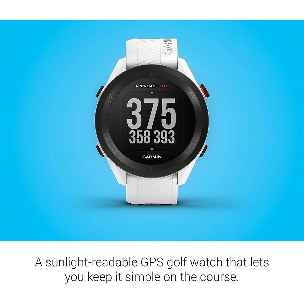 Garmin Approach S12 GPS Golf Watch 42k+ Courses White with 2Year Warranty Bundle - Image 7