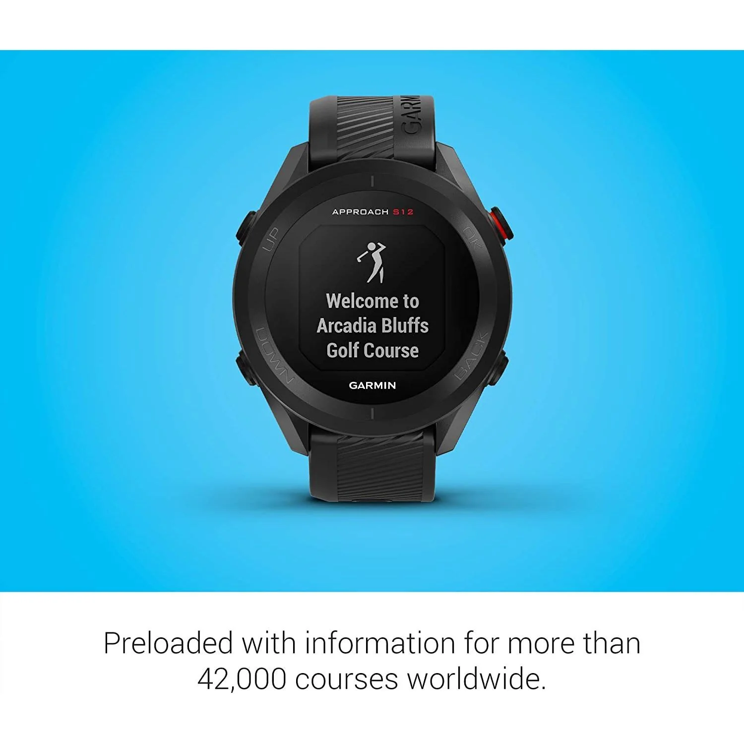 Garmin Approach S12 GPS Golf Watch, 42k+ Preloaded Courses (Black) - 010-02472-00 - Image 5