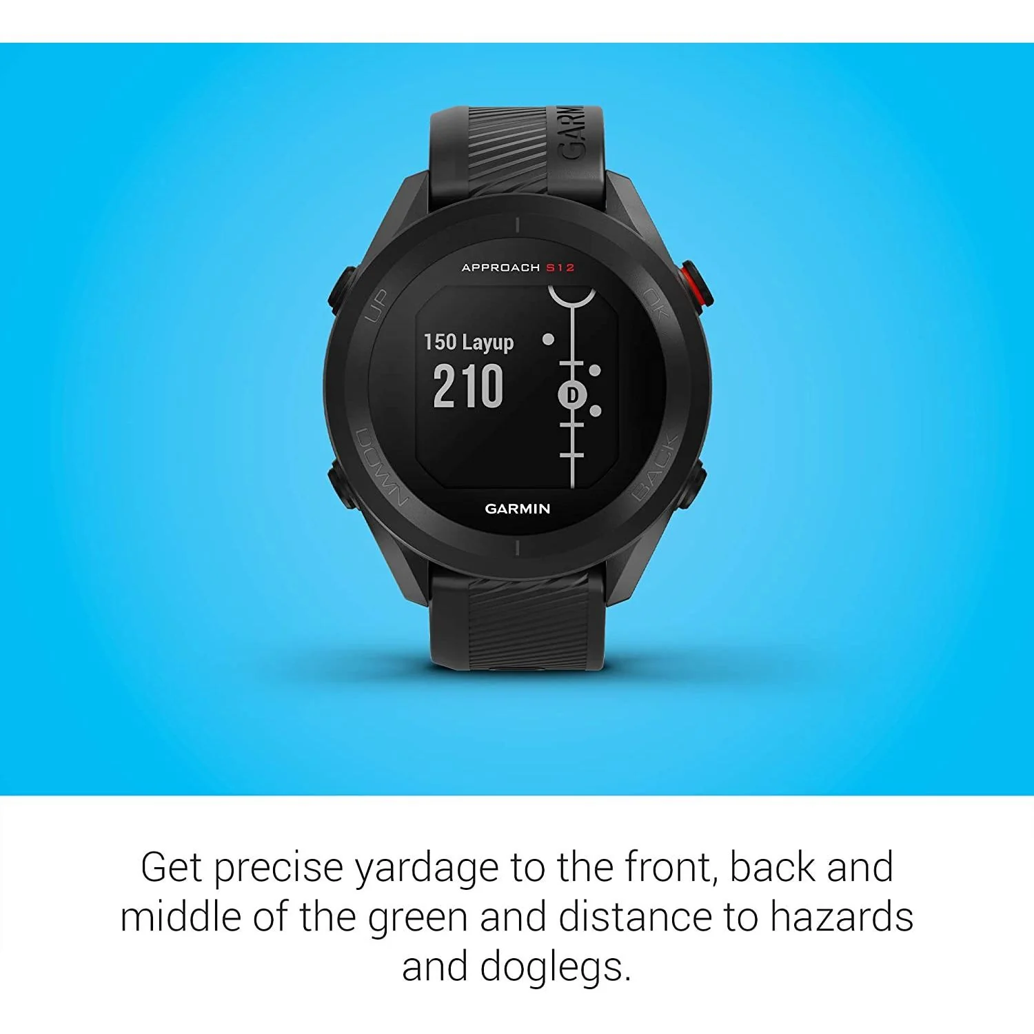 Garmin Approach S12 GPS Golf Watch, 42k+ Preloaded Courses (Black) - 010-02472-00 - Image 6