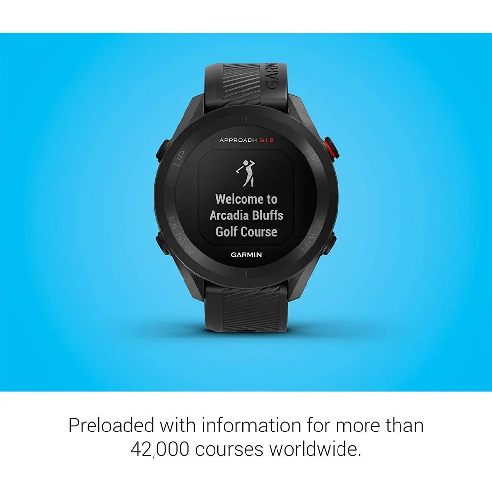 Garmin Approach S12 GPS Golf Watch, 42k+ Preloaded Courses (Black) + Essential Bundle - Image 6