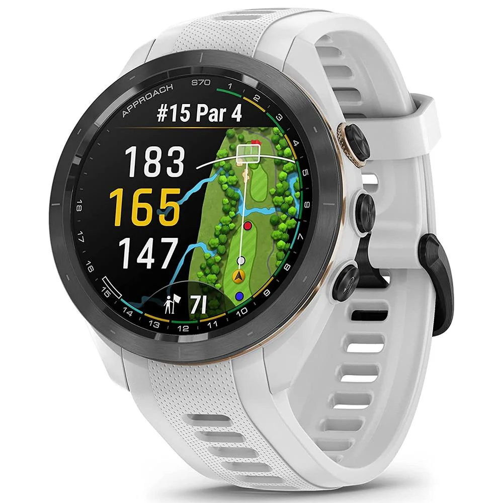 Garmin Approach S70 42 mm GPS Golf Watch White Band with 2 Year Warranty Bundle - Image 5