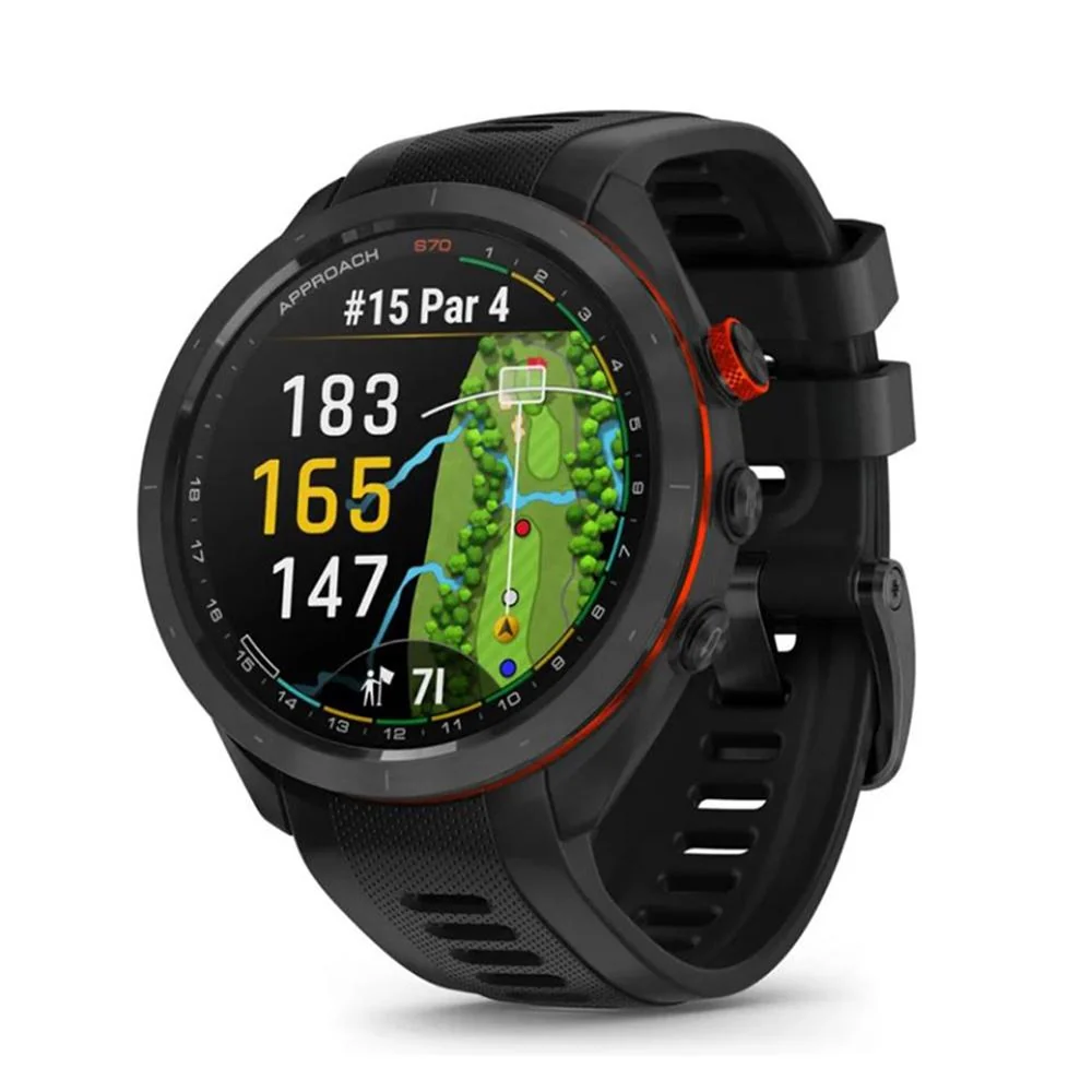 Garmin Approach S70 47 mm Premium GPS Golf Watch Black Band + 20mm Band Bundle - Image 2