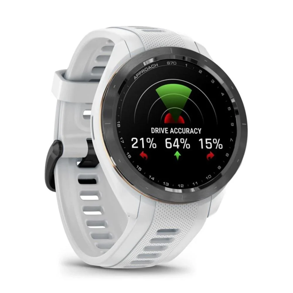 Garmin Approach S70 42 mm Premium GPS Golf Watch White Band + 20mm Band Bundle - Image 12