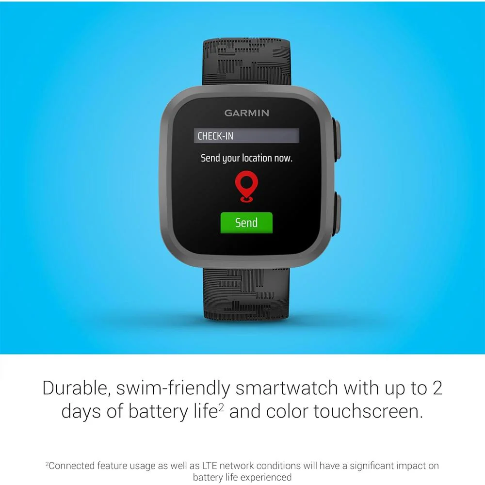 Garmin Bounce Kids Smartwatch, Black Camo w/ Converter Adapter + 2 Yr Warranty Bundle - Image 6