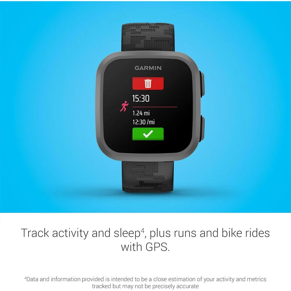 Garmin Bounce Kids Smartwatch, Black Camo w/ Converter Adapter + 2 Yr Warranty Bundle - Image 8