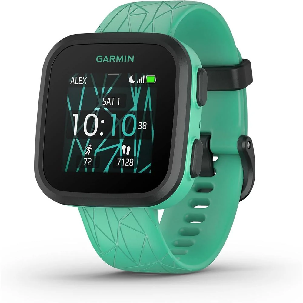 Garmin Bounce Kids Smartwatch, Green Burst w/ Converter Adapter + 2 Yr Warranty Bundle - Image 3