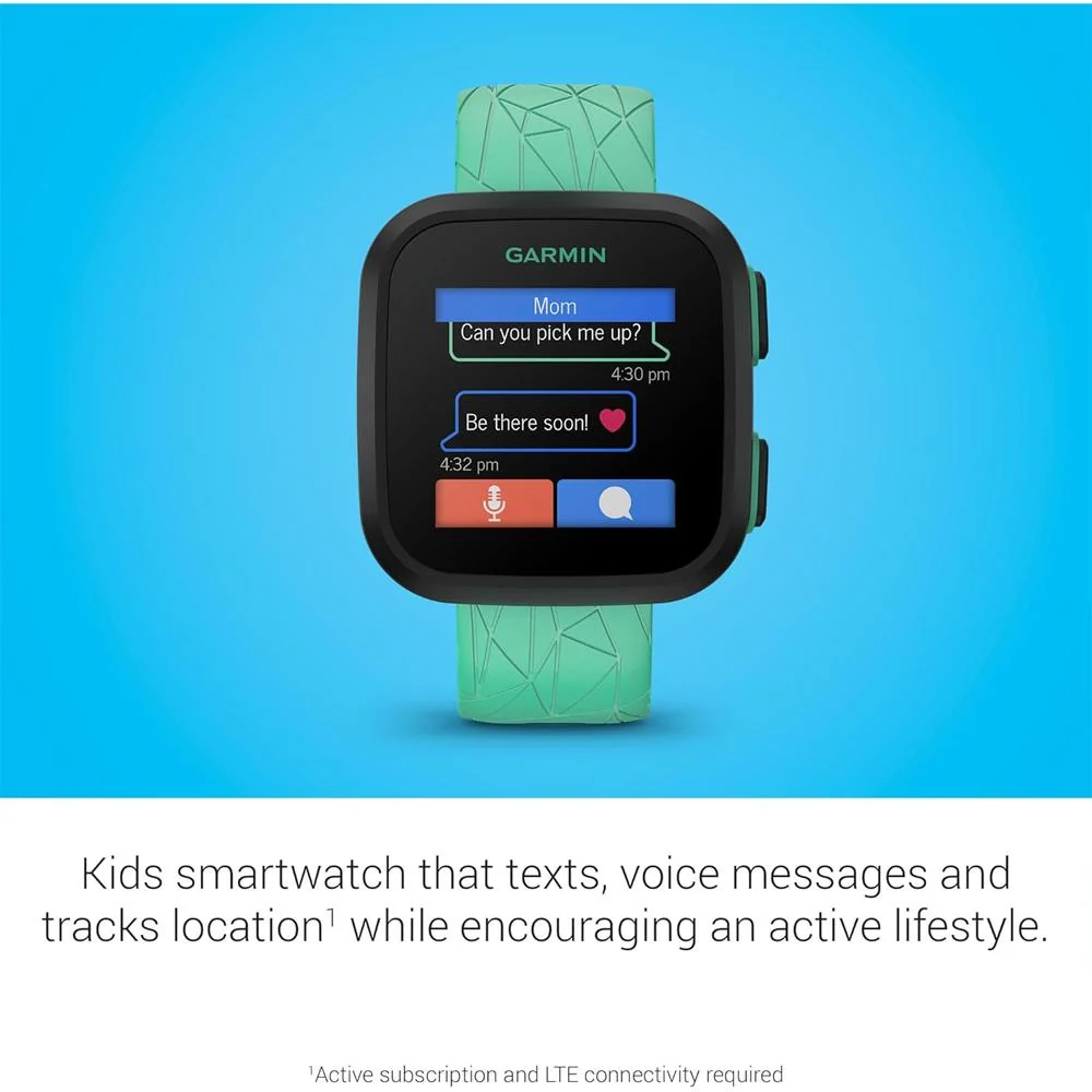 Garmin Bounce Kids Smartwatch, Green Burst w/ Converter Adapter + 2 Yr Warranty Bundle - Image 5