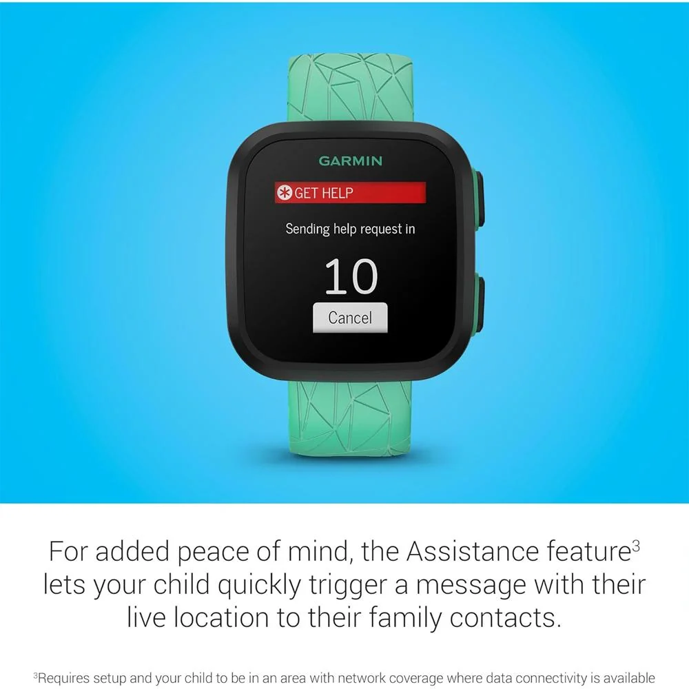 Garmin Bounce Kids Smartwatch, Green Burst w/ Converter Adapter + 2 Yr Warranty Bundle - Image 7