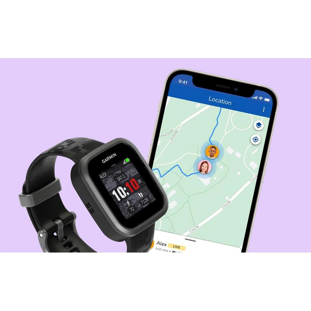 Garmin Bounce Kids Smartwatch Two-Way Text & Voice Messaging Location Track -Black Camo - Image 9