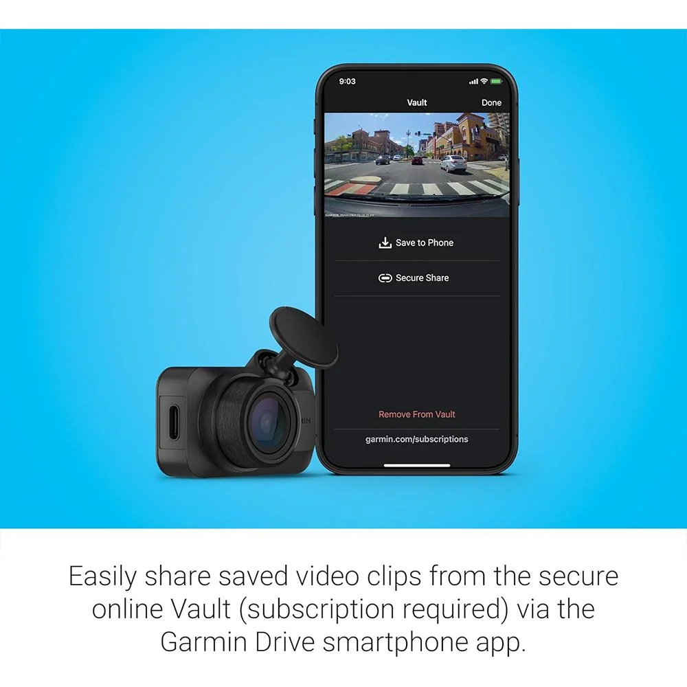 Garmin Dash Cam Mini 3 Ultracompact 1080p, 140 degree View with 32GB Card Bundle - Image 12