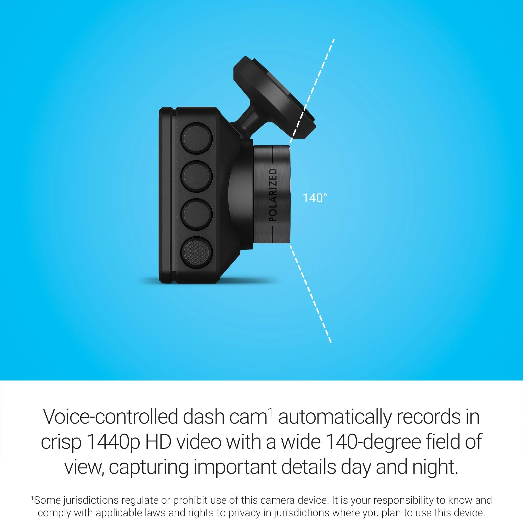 Garmin Dash Cam X210 1440p HD, 140-degree FOV, Clarity Polarizer, Voice Control, GPS - Image 3