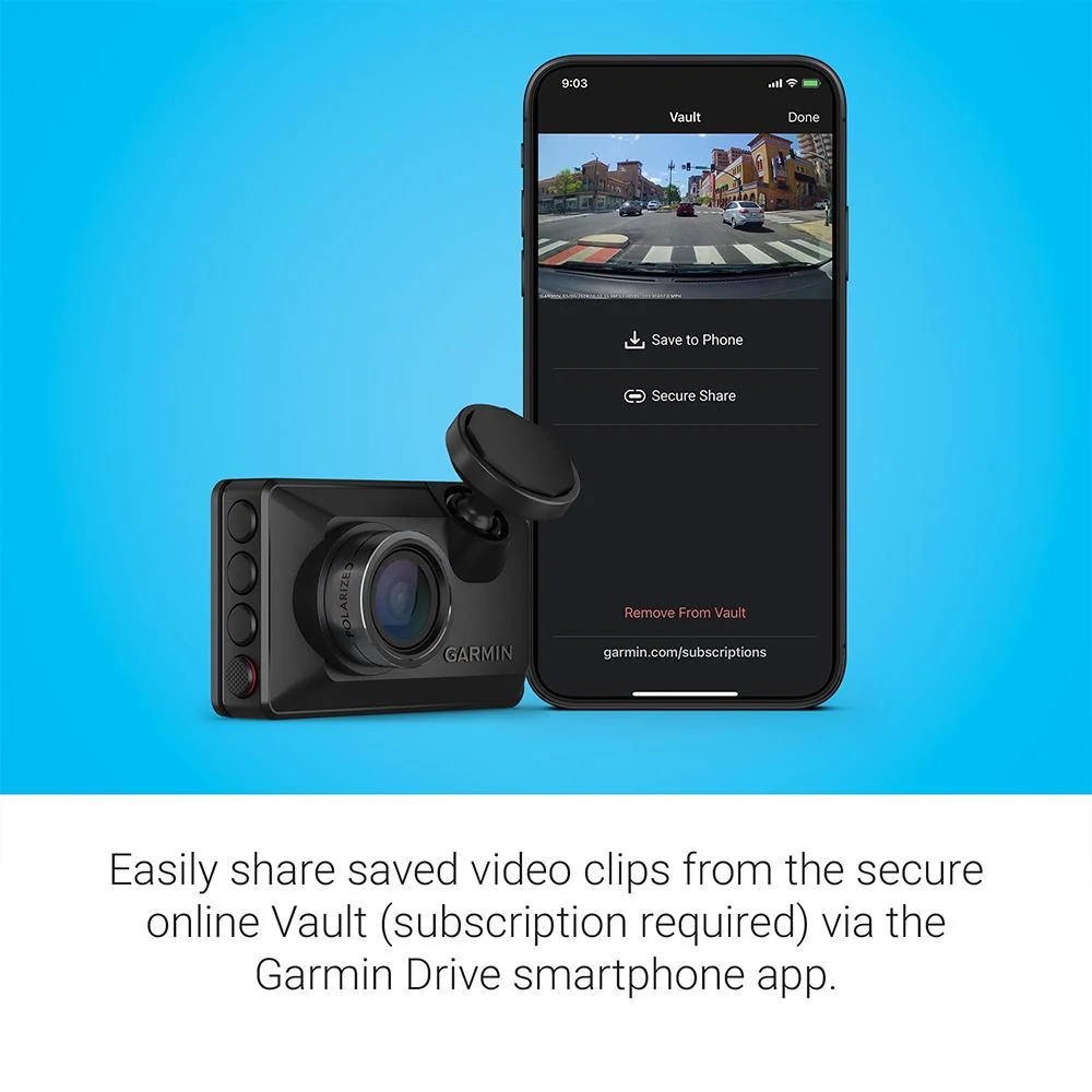 Garmin Dash Cam X210 1440p HD, 140-degree FOV, Voice Control, GPS w/ Accessories Bundle - Image 7
