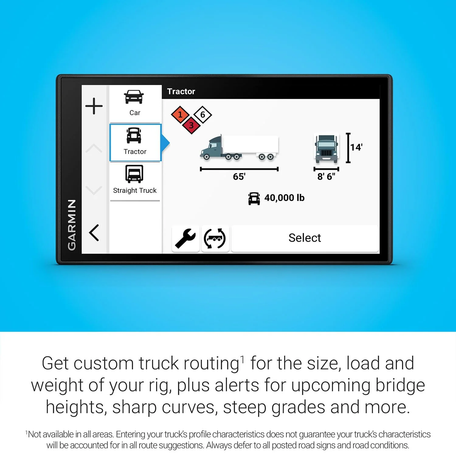 Garmin dezl OTR620 6" GPS Truck Navigator, Custom Truck Routing, Satellite Imagery - Image 4