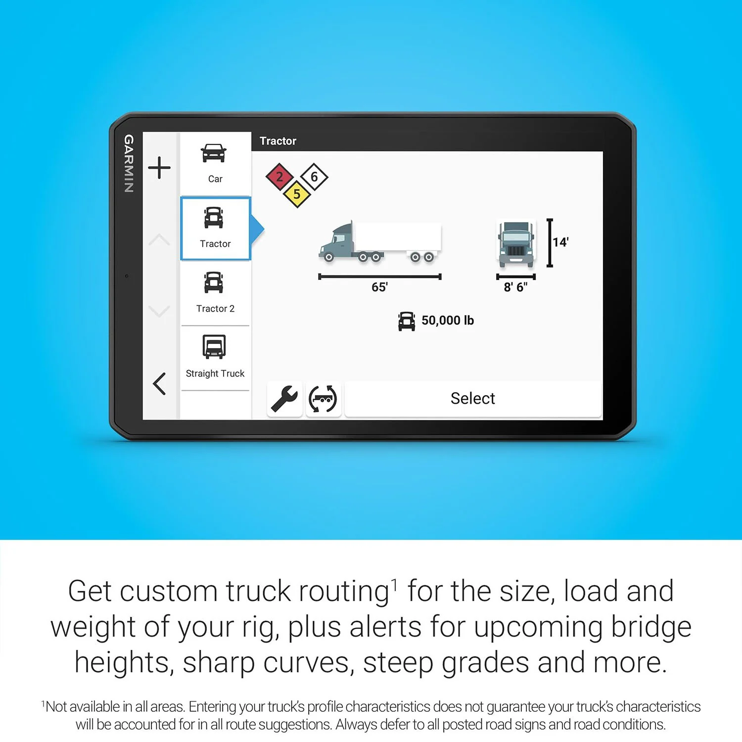 Garmin dezl OTR820 8" GPS Truck Navigator, Custom Truck Routing, Satellite Imagery - Image 4