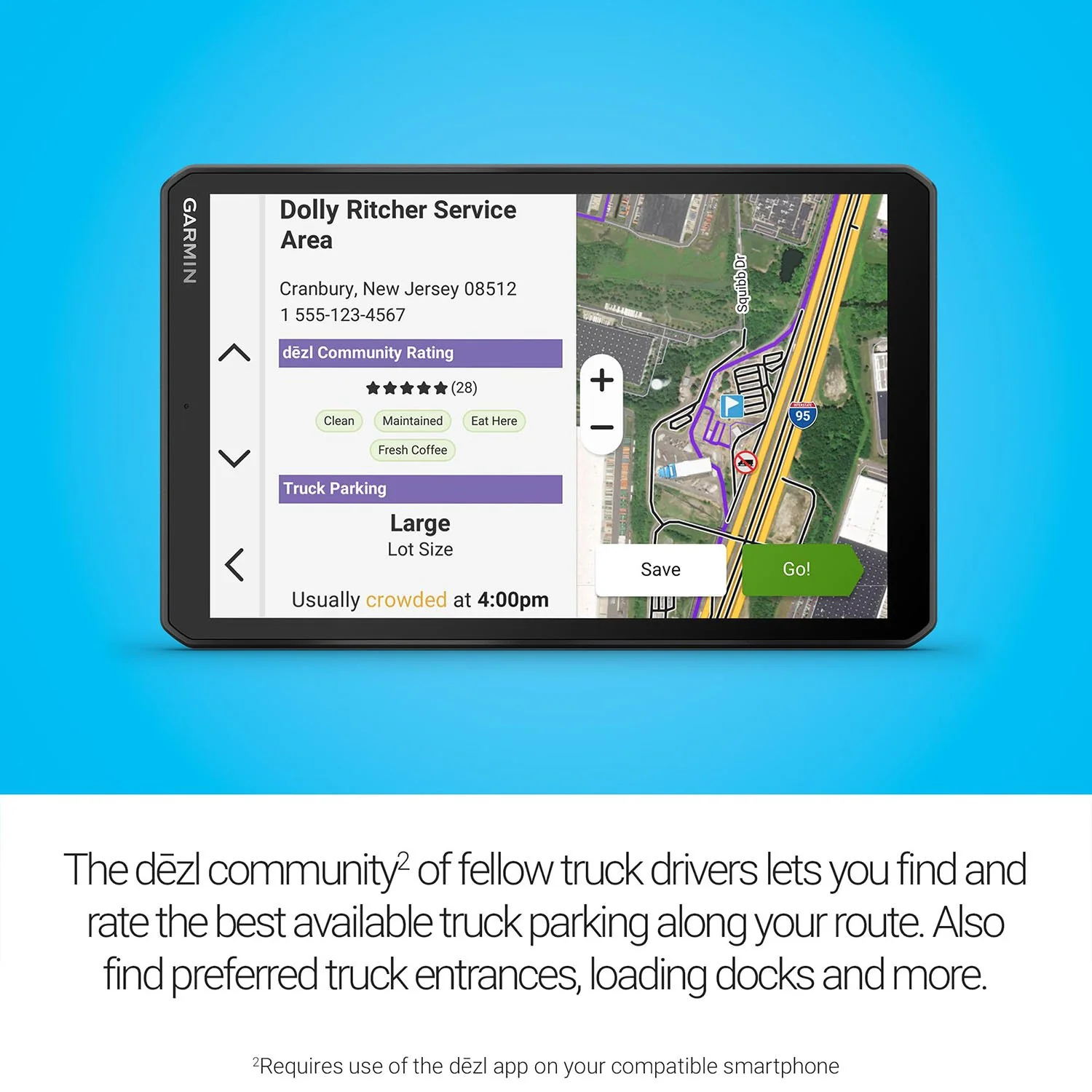 Garmin dezl OTR820 8" GPS Truck Navigator, Custom Truck Routing, Satellite Imagery - Image 5