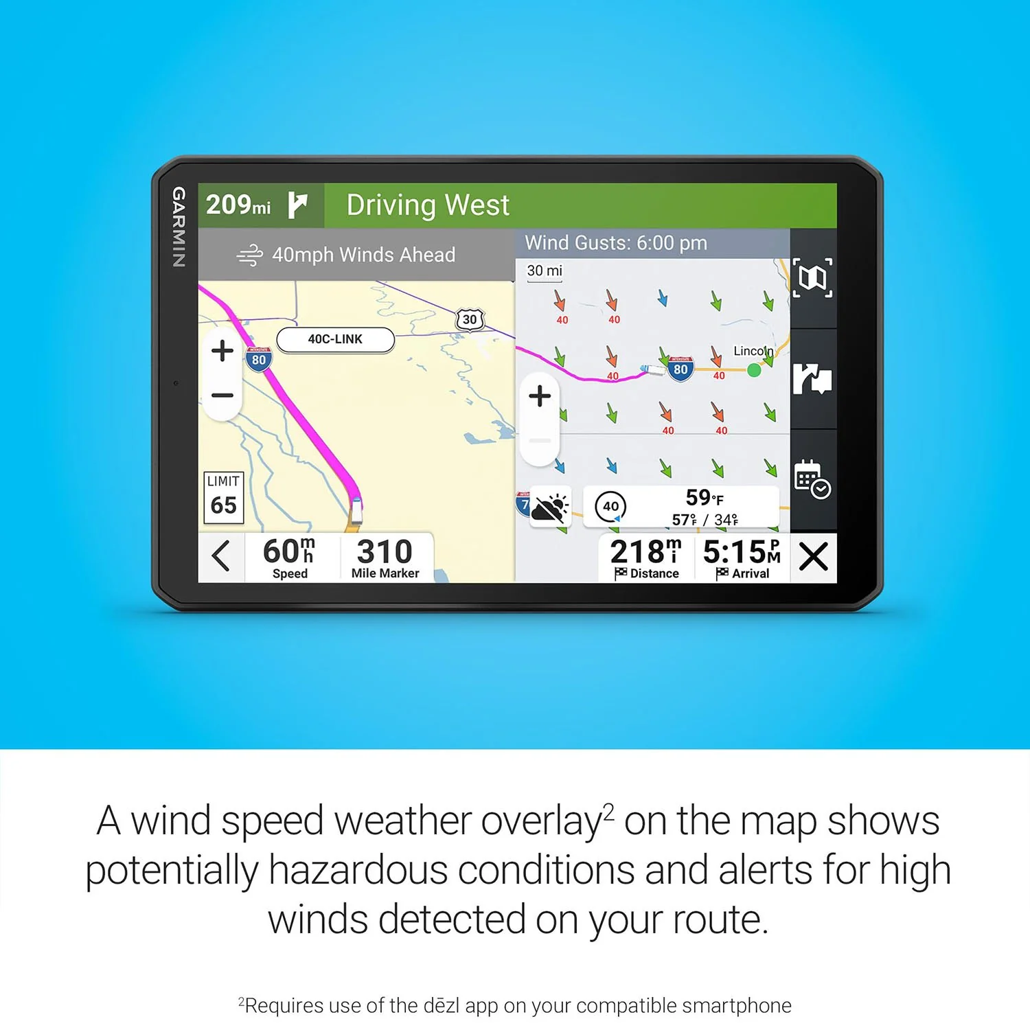 Garmin dezl OTR820 8" GPS Truck Navigator, Custom Truck Routing, Satellite Imagery - Image 6