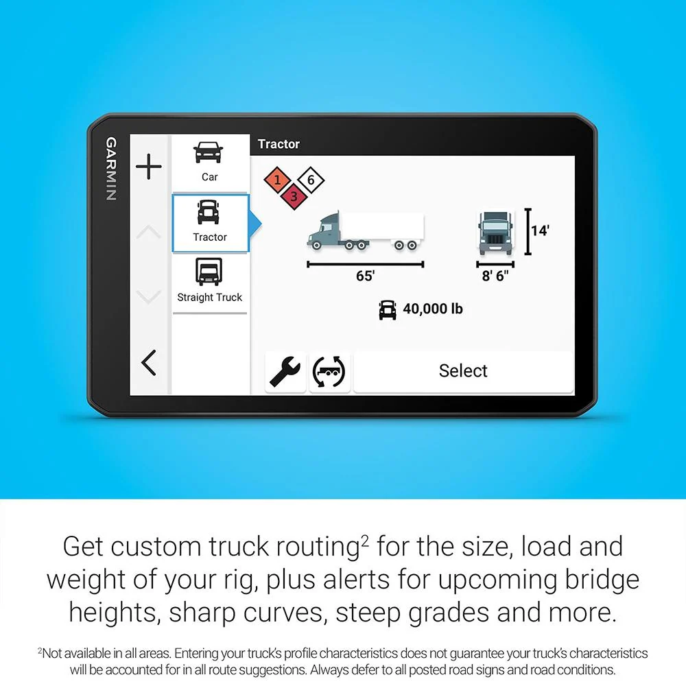 Garmin dezlcam OTR725 7" GPS Truck Navigator with Dash Cam + 2 Year Warranty - Image 6