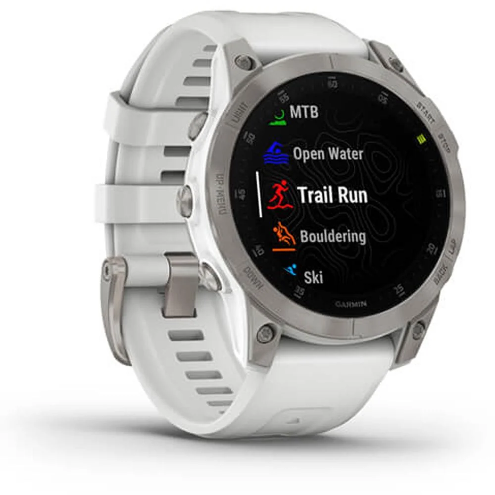 Garmin epix Gen 2 Active Smartwatch (White) Bundle with Varia RVR315 Rearview Radar - Image 3